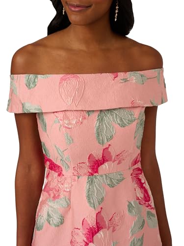 Image of Adrianna Papell Off Shoulder Jacquard Dress