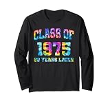 Tie Dye Class of 1975 Reunion 50 Year Alumni High School Tee Long Sleeve T-Shirt