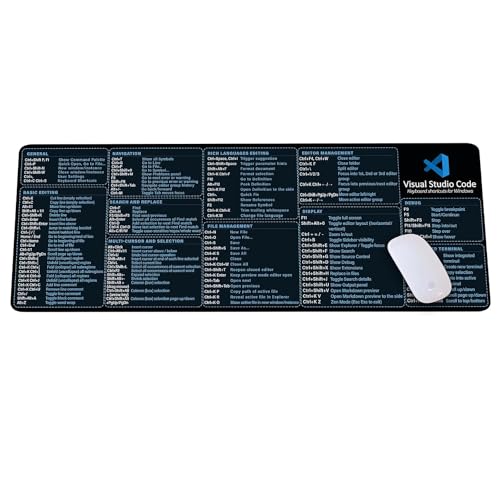 Image of Visual Studio Code Shortcuts Mouse mat for Designer, Quick Reference Guide, Cheats Sheet Mouse Pad, Office Supplies Keyboard Tips Gifts for Beginner Photographers Gifts Mouse pad KMH