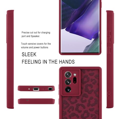 Image of Compatible with Samsung Galaxy Note 20 Ultra Case, Wine Red