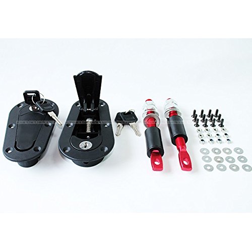 Amazon | 汎用品 鍵付き ボンネットピン エアロキャッチ フラット  