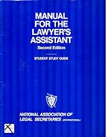 Manual for the Lawyer's Assistant/Student Study Guide 0314472339 Book Cover