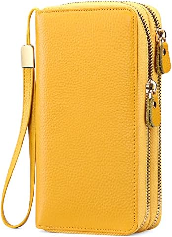 SENDEFN Womens Wallet Zip Around Card Holder Large Leather Phone Wristlet with RFID Blocking