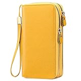SENDEFN Womens Wallet Zip Around Card Holder Large Leather Phone Wristlet with RFID Blocking