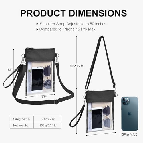 Uspeclare 1901 Clear Crossbody Purse Bag Stadium Approved Clear Tote Bag thumb #2