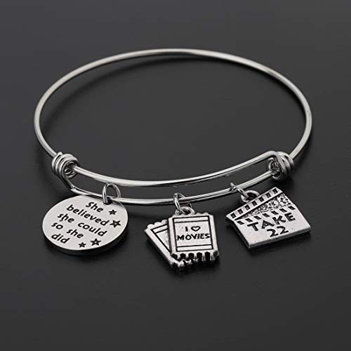 CHOROY Film Charm Bracelet Actress Bracelet Film Director Bracelet Graduation Gift for Film Students She Believe She Could So She Did3
