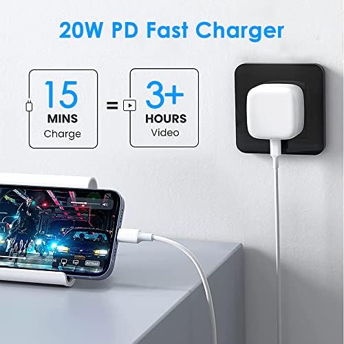Charger Plug for iPhone 20W USB C Plug Fast Charger Plug Compatible with iPhone 13/13 Mini/13 Pro/13 Pro Max/12/SE 2020/11,iPad Mini/Air/Pro,AirPods Power Adapter Mobile Wall Charger UK Type C socket