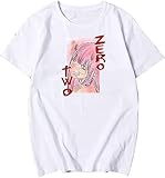 Darling in The FRANXXManga Cosplay Inspired T Shirt Zero Two T Shirt Short Sleeve 02 Fashion CasualCosplay Tee Tops for Unisex T Shirts à Manches Courtes(Medium)