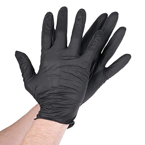 Tecnopacking Caja de 1000 Guantes Nitrilo Premium Negro Sin Polvo T-S Cover