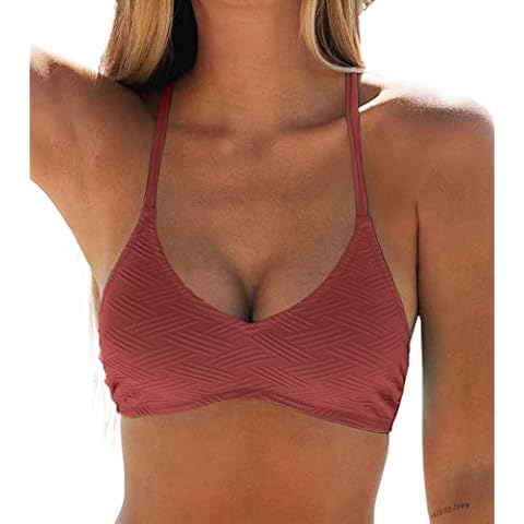 CUPSHE Spaghetti Straps Bikini Top in Red Cover