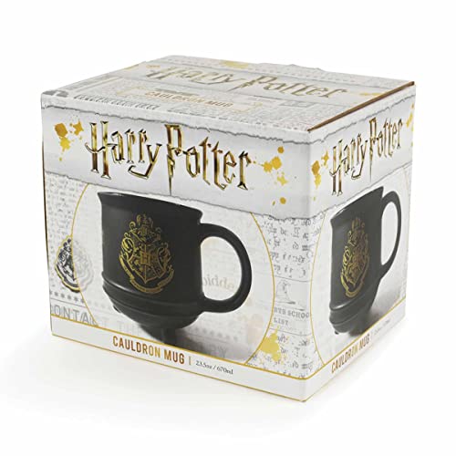 Pyramid International Harry Potter 3D Hogwarts Crest Ceramic Cauldron Mug in Presentation Box - Official Merchandise