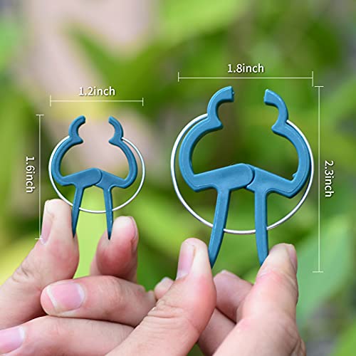 Perszen Plant Support Clips, 80 Pcs Gentle Flower Plant Clamps For Supporting Vine Climbing Plants, Gardening Lever Loop Gripper Clips Help Stems Vines Grow Straight Upright, 2 Sizes In One Pack #TOP1
