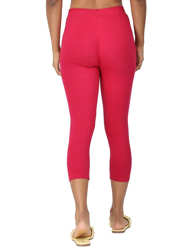 Image of Robinbosky Premium Stretchable Cotton Capri Legging for Women | Suitable for Formal wear & Casual wear | High-End Elastic Makes. The Leggings Squat Proof and Durable for Travel, Yoga, & Workout.