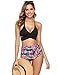 iClosam Bikini Mujer Push Up Cintura Alta,Traje de Baño Punto de Onda,Ropa...