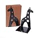 HAIXUN Cute Giraff Nonskid Bookends Bookend Art Gift (Black)