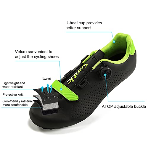 Image of Santic Men's Cycling Shoes Road Cycling Riding Shoes Road Bike Shoes with Buckle- Roadway New