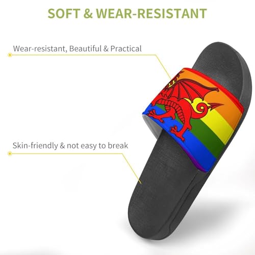 Wales Flag Rainbow House Sandals Slip On Bathroom Slippers Beach Summer Shoes for Men Women3