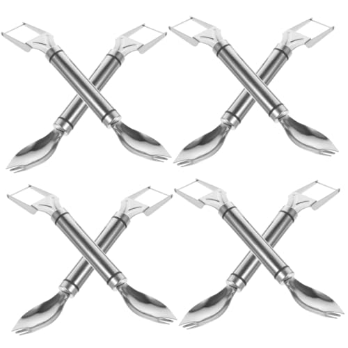 JECOMPRIS 8pcs Stainless Steel Watermelon Slicer Fork Spoon Versatile Fruit Cutter Tool for Easy Watermelon Serving and Cutting Restaurant Events