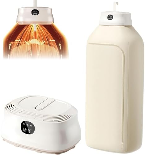 Portable Clothes Dryer & Ironing Machine, Timer Function, Travel-Friendly, Ideal for Apartments, RVs & Dorms - Includes Steam Iron & Dry Bag