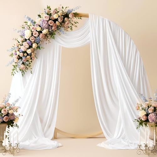Wedding Arch Draping Fabric 29" x 19Ft Sheer Drapes for