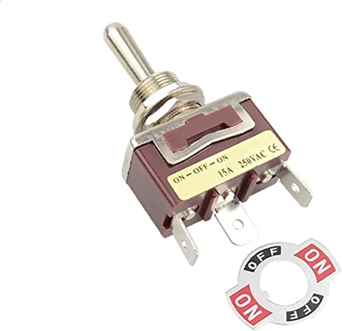 Bouton d'interrupteur d'alimentation 12mm à bascule Latching avec couvercle - 2