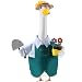 EKOREST Gardener Porch Goose Outfits for 23 Inch Lawn Statue, Summer Gardener with Flower Pot and Shovel Costume for Plastic/Cement Statue, Spring Sculpture Clothes for Yard Patio Party Decoration