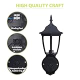 EBION Outdoor Wall Lights,Traditional Outdoor Wall Lantern 2 Pack,IP44 Waterproof Black Outside Exterior Wall Sconce for Garden,Porch,Garage,Patio,Corridor,(Bulb Not Include) - Image 4