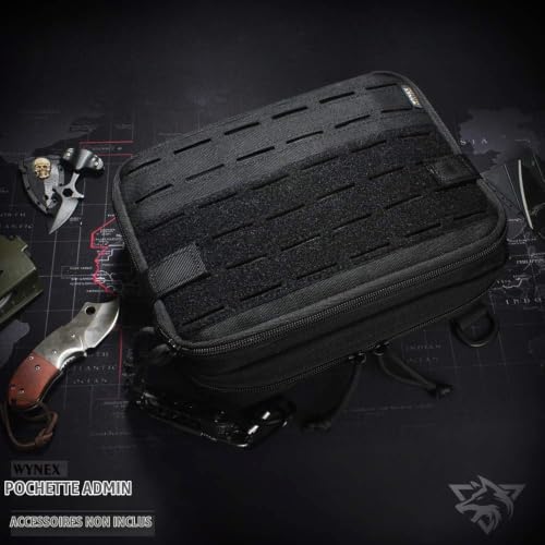 WYNEX Poche Molle Tactique Sac à Outils Militaire Ifak Poche Admin Molle Trousse Secours Vide Poche Supplémentaire du Sac à Dos Multifonction Pochette de Rangement Tactique pour Munition/Chargeur – vue 7