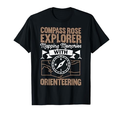 Compass Rose Explorer Orienteering T-Shirt (Black S)