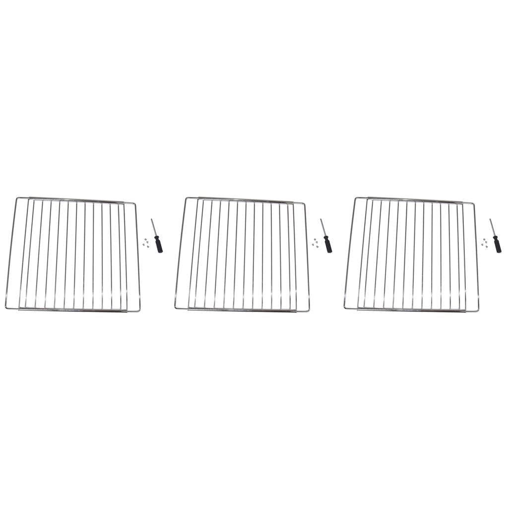 Ufixt Universal Extendable Oven Shelves | Adjustable Grill Rack Grid | 3 Pack 350mm-560mm Width x 320mm Depth | compatible with Zanussi