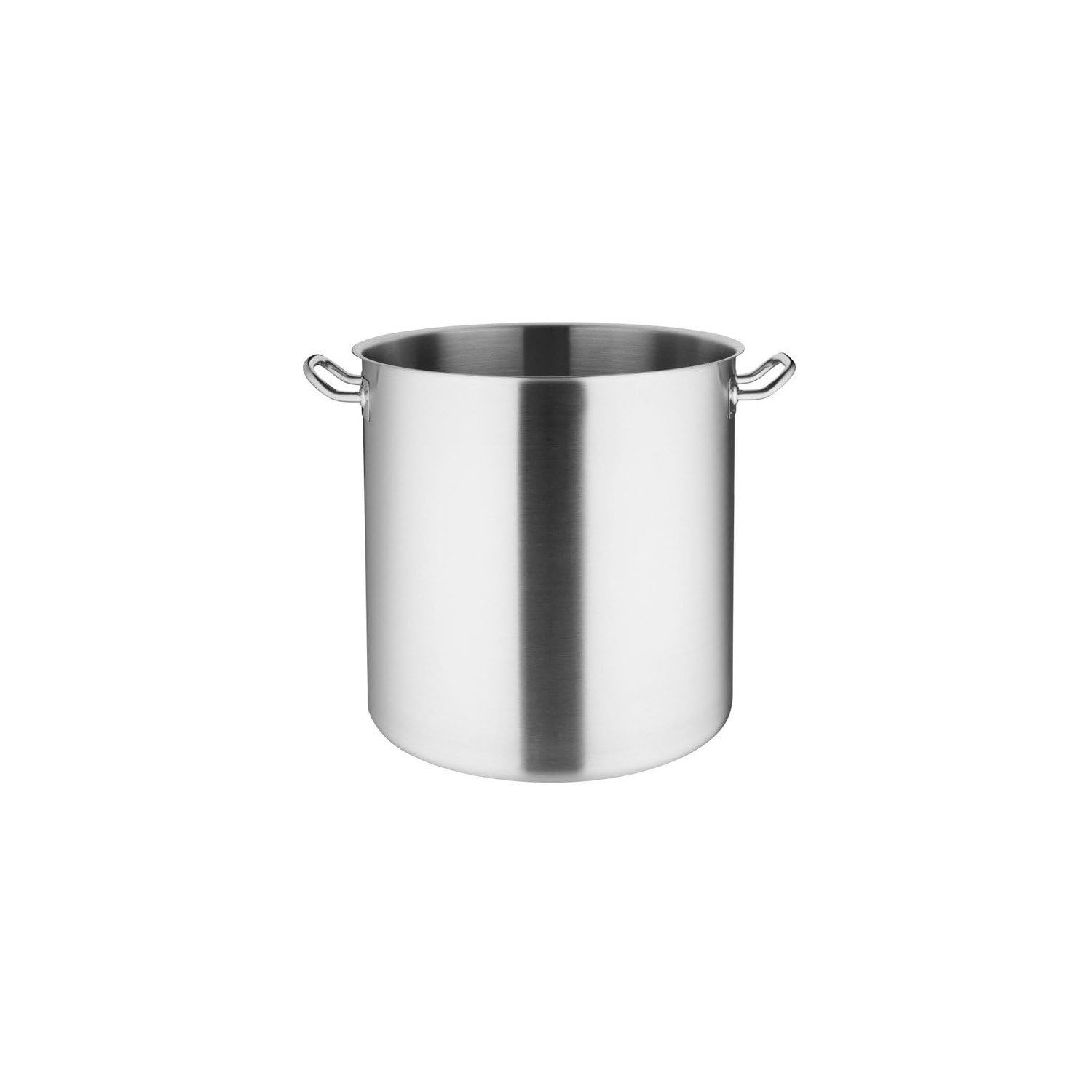 Vogue Deep Stock Pot 35.5 Litre, Stainless Steel, Large Stew Pot, Size: 360(Dia)mm - Induction Hob, Gas, Electric & Solid Top Compatible, Lid Sold Separately (T147), T555
