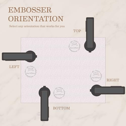 Personalized Book Embosser - Customizable Embosser Stamp for Crisp, Clear Impressions - Perfect for Bookplates, Endpapers, and Covers - Custom Embosser for Personal Libraries - Classic Designs