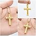 Rope Winding Cross Cremation Ashes Urn Pendant Necklace Memorial Keepsake Jewelry Lord’s Prayer Cross Ashes Necklaces (Gold)