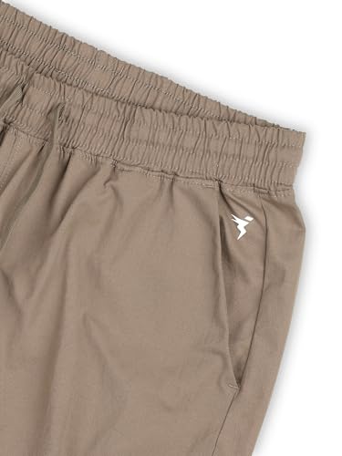 Image of TECHNOSPORT Men's Solid Slim Fit Sports Shorts TS Flexi Quick Dry Polyester Drawstring with Pockets UPF50+ for Gym Running Workout Anti Odour