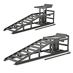 FRITHJILL-Hydraulic-Car-Ramps-Heavy-Duty-Steel-Vehicle-Lift-Adjustable-Height-1161-to-1621-11000lbs-Capacity-Professional-Garage-Maintenance-Jack-for-Under-Vehicle-Repairs-2-Piece-Set