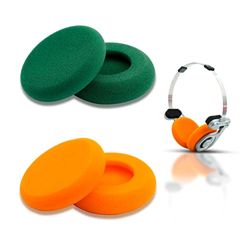 GVOEARS Replacement Cushion Earpads for Koss Portapro Headphones 2 Pairs (Green&Orange)