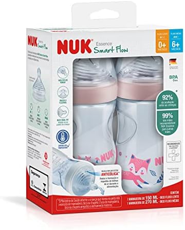 Gases em Bebês: Como Ajudar Seu Filho a Arrotar 1 Kit de Mamadeiras Anticólica Essence Smart Flow 150 e 270ml NUK -...