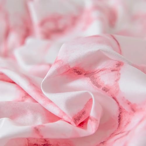 Parure de lit 140x200 marbré rose blush douceur douceur cocoon