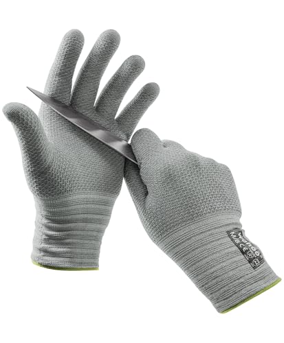 Wahoo Guanti Antitaglio Alimentari, Protezione di Livello D, Guanti a Mandolino per il Taglio della Carne in Cucina, Taglia L