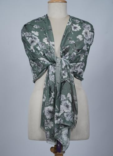 Image of VIC Cotton Modal Digital Print Scarf for Women | Digital Print Designer Stole | Soft Lightweight Luxury Wrap | Premium Cotton Modal Blend | 55 x 170 cm | VIC-SM-DP5517