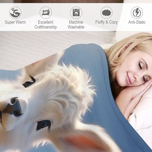 Couverture vache en flannel 140x180 cm douillette pour lit et canapé - 4