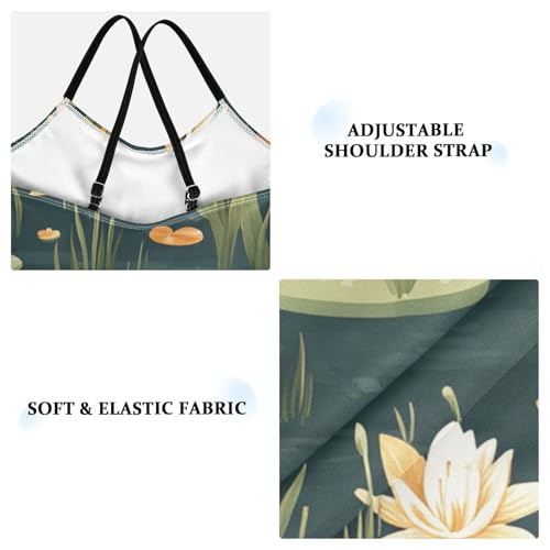 Pigsaly Girls One Piece Swimsuits Cute Butterfly Capybaras Lily Kids Cross Back Swimwear Toddler Beach Sport Bathing Suit 3T3