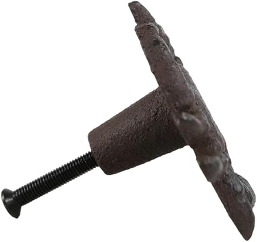 Miniatura 4 de Ebros Gift Juego de 4 pomos rústicos de hierro fundido náutico marino cangrejo marino cajón puerta muebles tiradores cangrejos crustáceos pomo acento