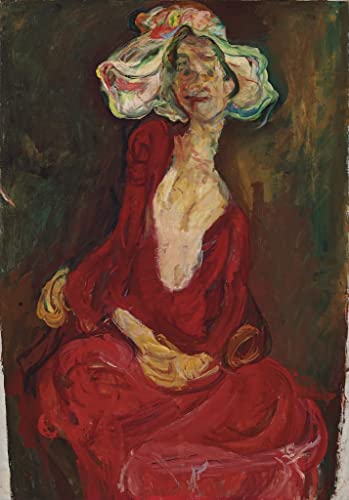 Affiche impression d'art Chaim Soutine le grand chapeau tableau toile 60x90cm