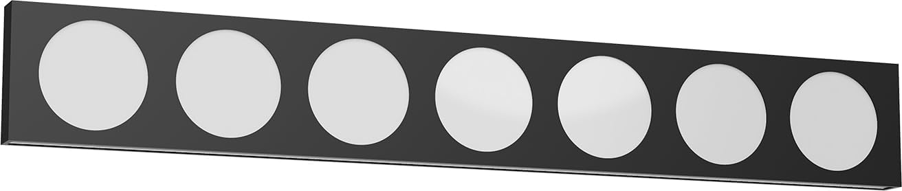 Kuzco Lighting VL60536-BK Laurel Vanity LED fixture, black finish with multiple circular light diffusers.