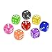 Mikankawa サイコロ 16ｍm 半透明 アクリル 8色入 六面ダイス ジャックポット 人生ゲーム 抽選 飲み会 COC