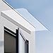 Awning Canopy,Clear Rain Shelter Cover,Window Awning Door Canopy, Patio Awning Canopy,Door Awning Polycarbonate Outdoor Entrance Awning for Front & Rear Doors Windows (Clear, 13.58 * 23.62