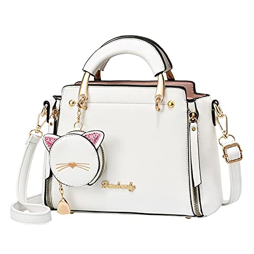 Sac à main en toile pour femme grand cabas blanc tendance à bandoulière