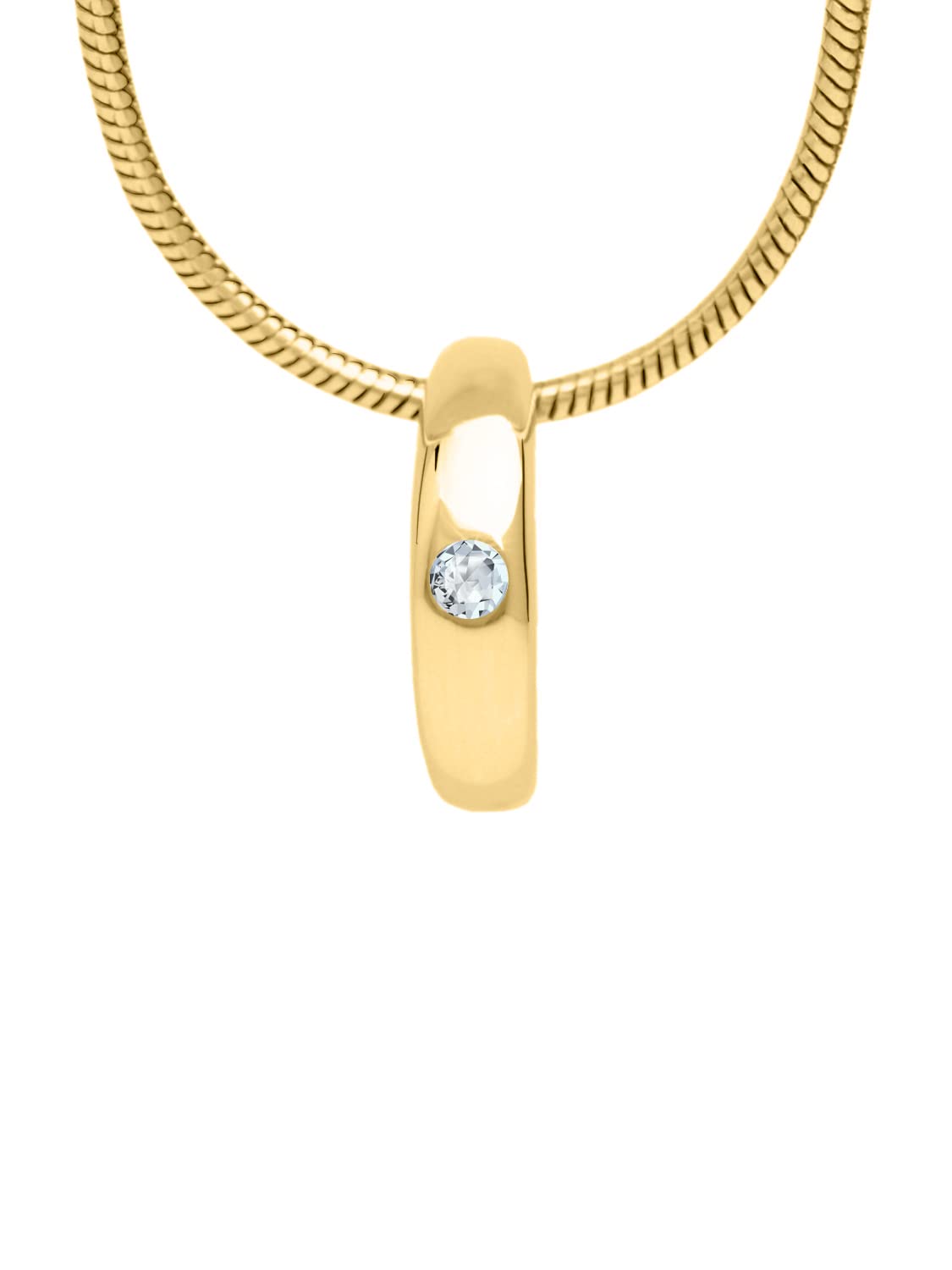 MyGold Pierścionek do chrztu (bez łańcuszka) żółte złoto połysk z cyrkonią Ø 10 mm wisiorek złoty łańcuszek łańcuszek na chrzest prezent dla dzieci Birthy MOD-03389 e 14 karatów (585) żółte złoto, colore: biały, cod. MOD-03389-V0003645