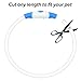 BSEEN Light Up Dog Collar - 360° Visible Rainproof LED Dog Collar Rechargeable - TPU Cuttable Glowing Pet Collar for Small Medium Large Dogs - Safety Dog Lights for Night Walking& Camping (Blue 70cm)